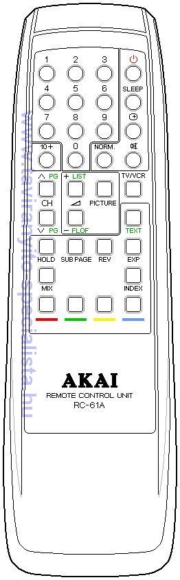AKAI TV RC-61A tvirnyt