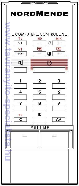 NORDMENDE COMPUTER CONTROL 3 távirányító 