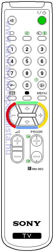 SONY TV RM-883 tvirnyt